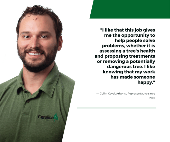 Collin Kaval, arborist representative for the Concord, NC area